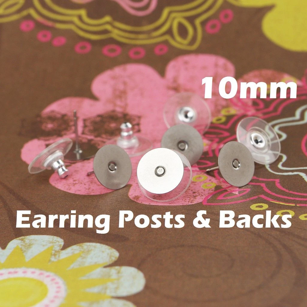 100 FABRIC SELF Cover Button Earring 27mm DIY KIT Stud Stainless Steel New  Style $61.56 - PicClick