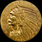 US 1915 (P) $5 Indian Head Gold Coin UNC/BU