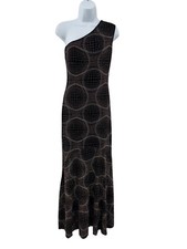 Gunne Sax Jessica McClintock Vintage Maxi Dress Gown Black Sparkly Glitter Sz 5