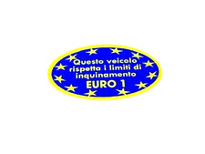Adesivo Limiti ambientali Euro 1 Vespa PX 125 150 200 misura 4,6x2,6 cm