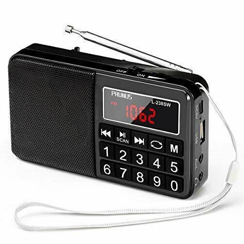 PRUNUS L-238 Radio Portatile Digitale FM AM(MW) SW. Pulsante Grande e Ampio Disp