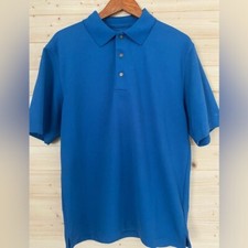 GRAND SLAM Men's Large Golf Classic Fit Soft Stretch Blue Polo Shirt