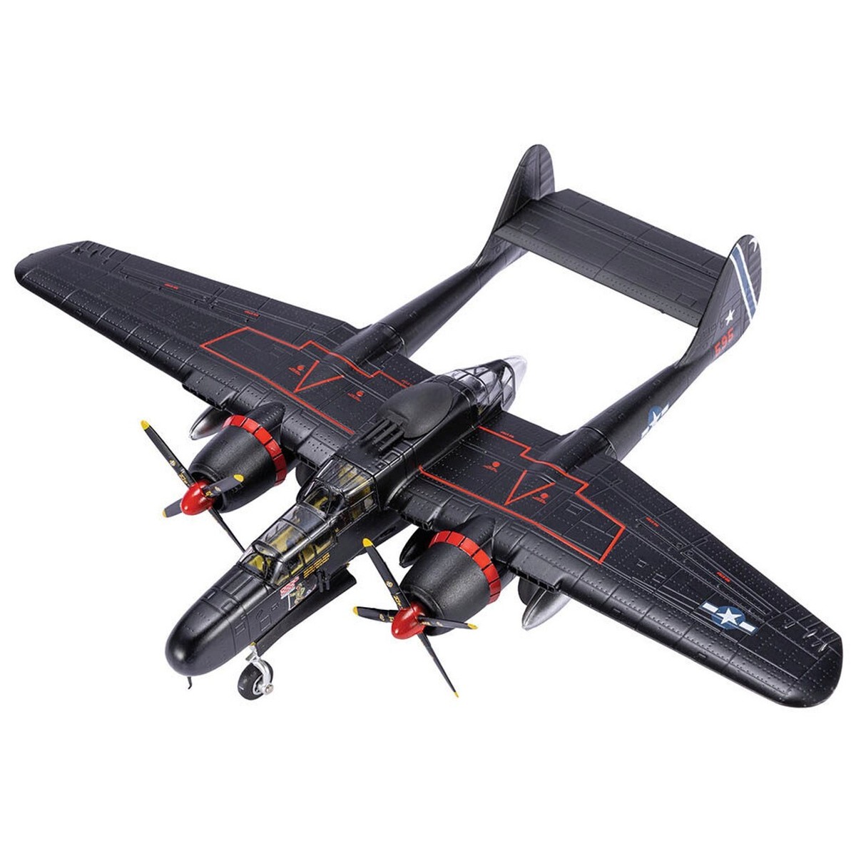 アメリカ陸軍 1/72 P-61 Black Widow ジオラマ 完成品 P-61 Black Widow 