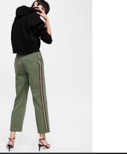 NWT Zara Green PREMIUM SMART JOGGER Pants Size 4 | eBay