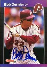 Bob Dernier Autographed 1989 Donruss #430