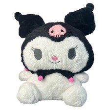 Sanrio Kuromi Plush Backpack - 15  Large Kawaii Bag - Soft  Adorable