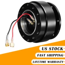 Universal Car Steering Wheel Quick Release Hub Adapter Snap Off Boss Kit Black