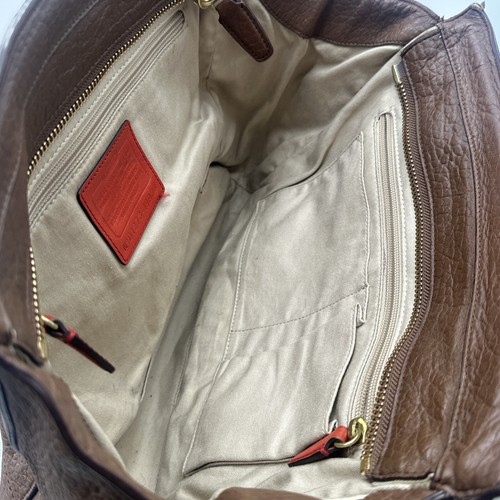 Coach Bag Brown Leather Legacy Tote Tassel Classic Satchel Minimal Double Handle - Picture 8 of 13