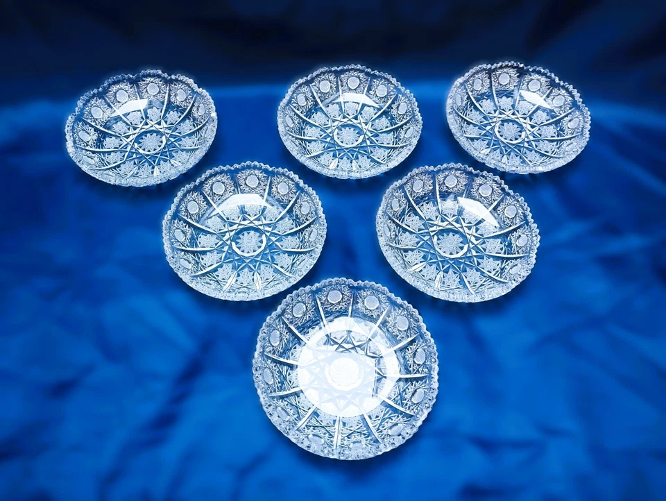 Чешское богемское хрустальное стекло - ограненная пластина 11,4 см 6 шт. - Изображение 3 из 3