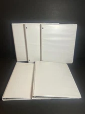 Lot of 5 Staples Simply #23717 White 1/2" 3-Ring View Binder 100 Sheet Capacity