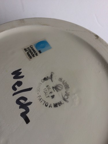 Ceramiche Artistiche Del Veneto Ciotola Cigno Servizio Zuppa Coperchio Fiore Firmato Italia - Foto 3 di 23