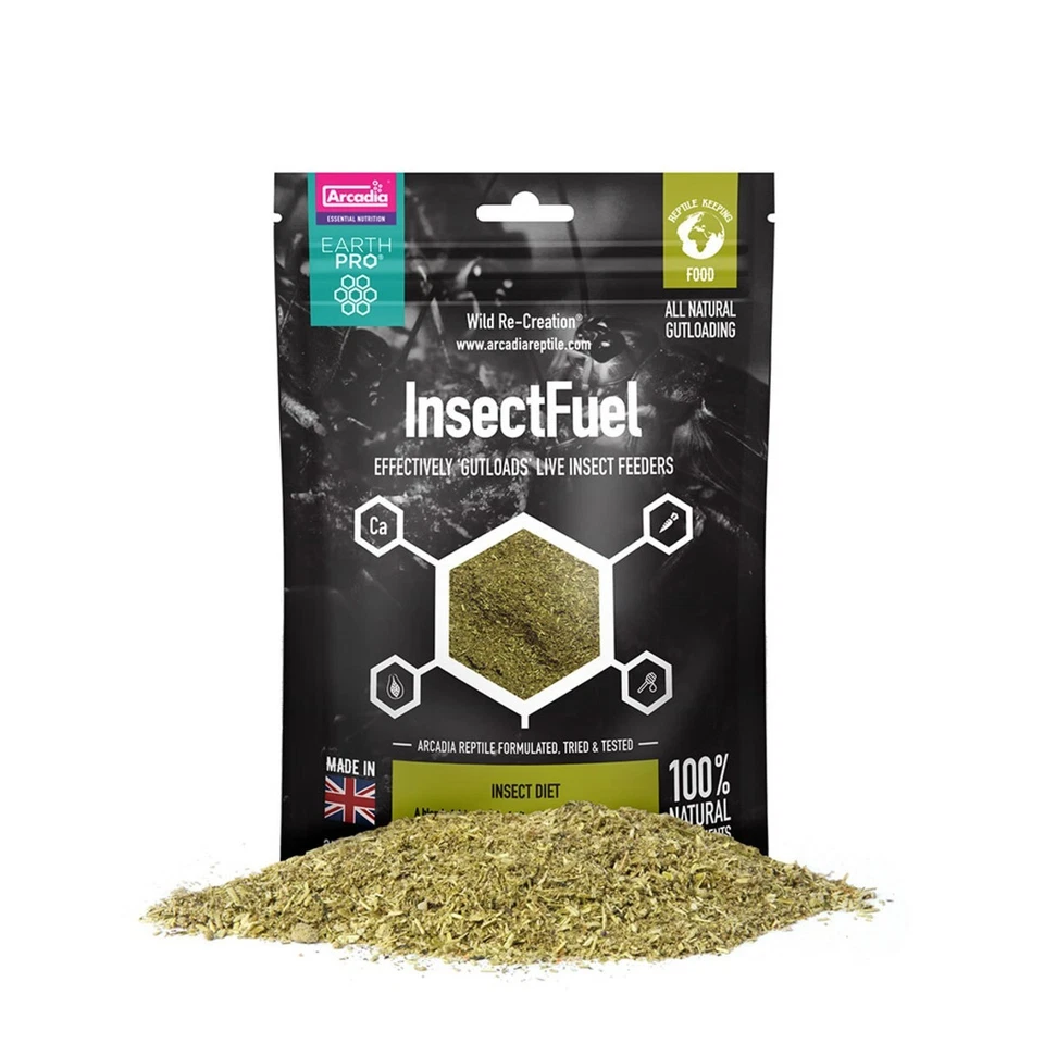 Arcadia EarthPro Insect Fuel, 250g Gutloader For Locusts Crickets & Cockroaches