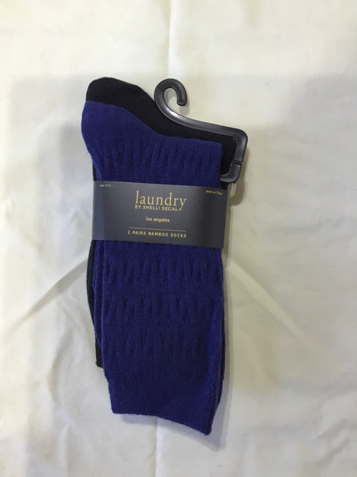NTW Laundry by Shelli Segal Crew Socks Blue / Black (1 pr each