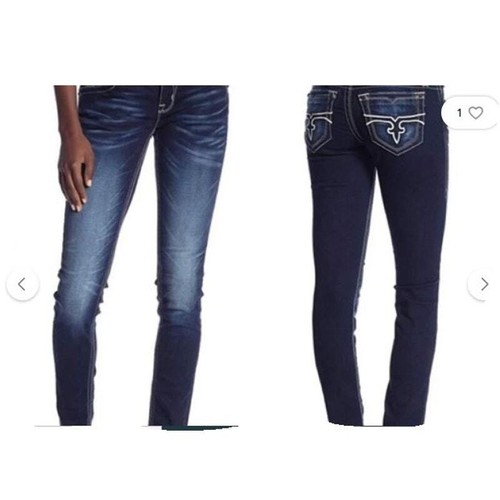 Rock Revival Womens 26 Pearl Skinny Whiskered - 第 1/8 張圖片