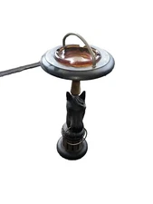 Horse Head Smoking Stand Floor Ashtray MCM w/ Handle 25" VTG Bar ORIGINAL.