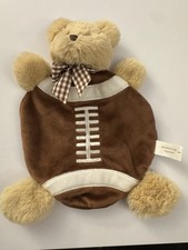 Bearington Baby Football Shaped Brown Bear 9 Security Blanket Lovey C13