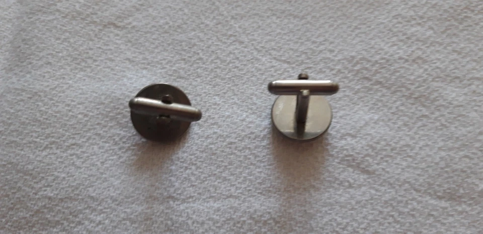 Gemelli vintage da uomo in acciaio - Immagine 3 di 4