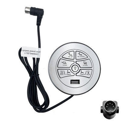 Emomo 7 Button 5 Pin Switch K3024HL(S)-1 Hand Control for Power Recliner Chairs