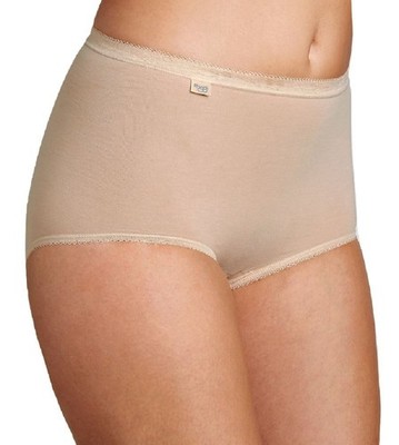 Sloggi size 18 Maxi Full Briefs Knickers Panties stretchy Cotton Natural/Skin