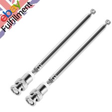 2Pcs/Set VHF/UHF/AM/FM BNC Connector Radio Telescopic Antenna Replacement