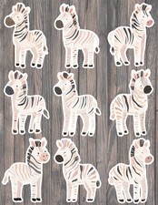 Pretty Pastel Zebra Die-Cut Vinyl Sticker Cute Animal Laptop Water Bottle Decal