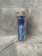 Brand New DVC Disney Vacation Club Member Blue Clear Water Bottle With Straw