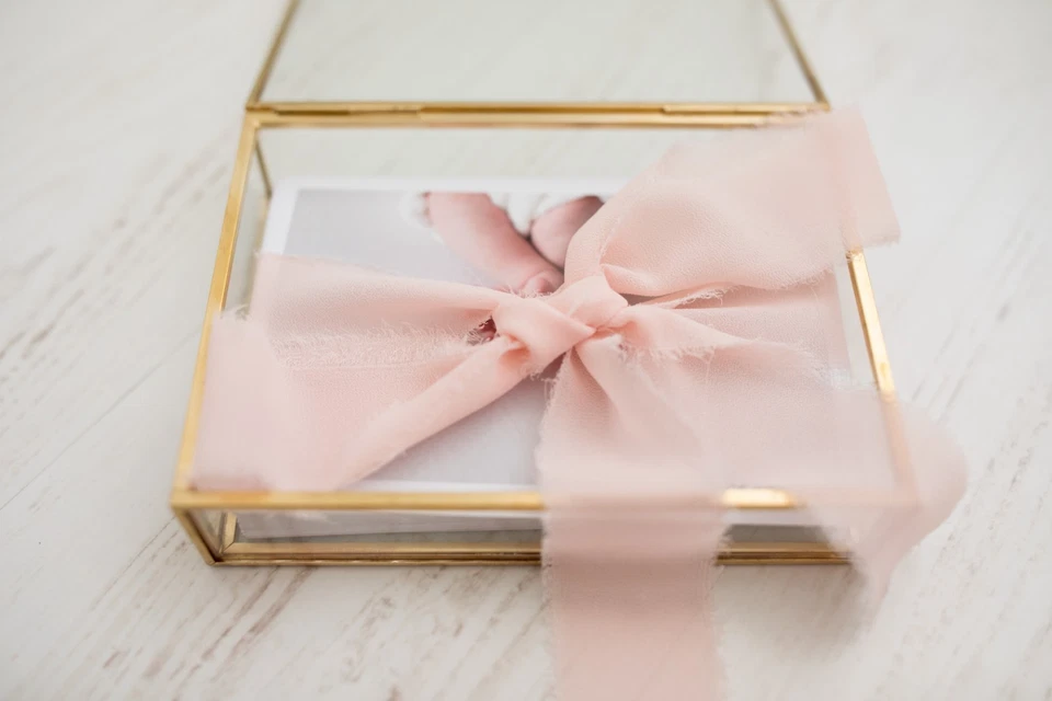 4x6 Hinged Glass Photo Display Box Jewelry Box Keepsake Box Picture Box Gift  - Image 3 of 4