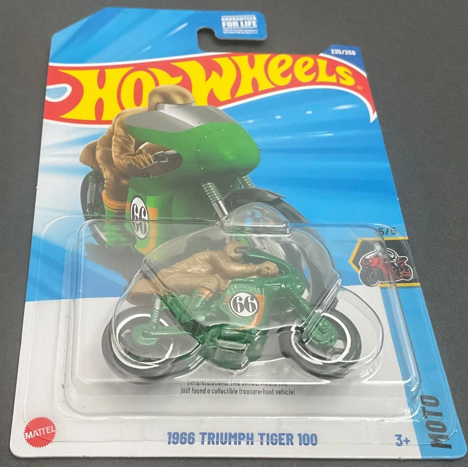 Hot Wheels 1966 TRIUMPH TIGER 100, verde, *TREASURE HUNT*, **ENVÍO EN CAJA ** Foto 2 de 4