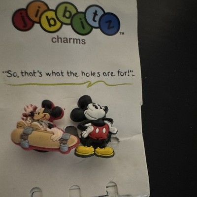 Jibbitz Disney Mickey Mouse Shoe Charm Set Multicolor Plastic