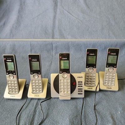 VTech CS6929-4 cordless phone 4 handsets with answering Machine set turn on