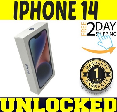APPLE IPHONE 14 - 128GB (FACTORY UNLOCKED) BLUE   1 YEAR WARANTY   SEALED 