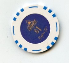 1.00 Chip from the Spades Poker house Baytown Texas