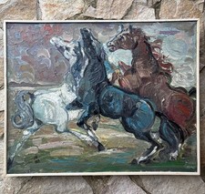 Quadro -Cavalli- Fienga- dipinto a olio su tela