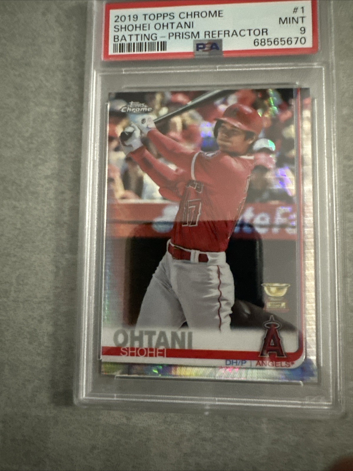 2019 Topps Chrome Rookie Cup Prism Refractor SHOHEI OHTANI #1 PSA 9