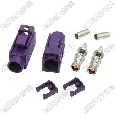 6pcs Fakra D Female Connector Bordeaux violet/4004 for Violet Car GSM Cellular