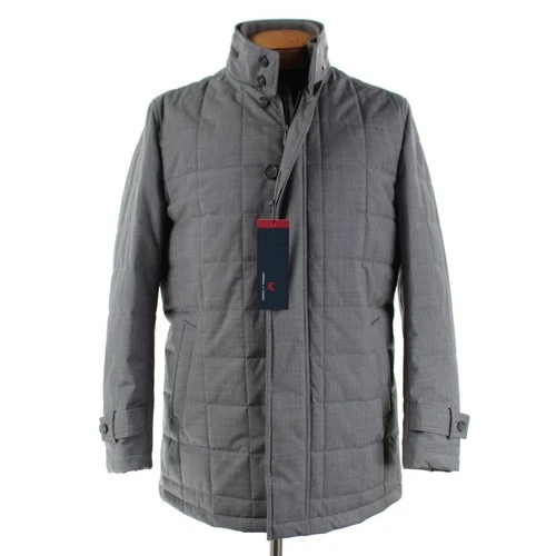 Cardinal of Canada NWT Wool Quilted Jacket w/ Hood Size L (42-44 US) In Gray - product listing photo