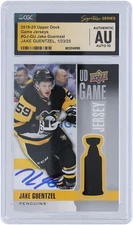 Jake Guentzel Penguins Signed 2019-20 Upper Deck UD Relic GJ-GU CGC 10 Card