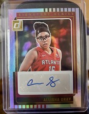 2025 Donruss WNBA Allisha Gray, ATL Dream, Signature Series Auto Holo SP 24 HR