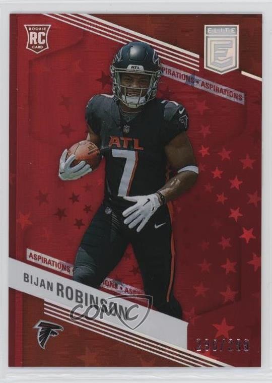 2023 Donruss Elite Rookies Aspirations Stars /299 Bijan Robinson Rookie RC 12br