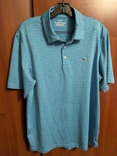 Mens Vineyard Vines Performance Polo shirt blue stripes L Large