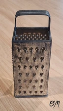 Vintage Metal 4 Sided 7" Box Cheese Grater - Made in Hong Kong