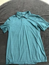 32 Degrees Cool Men's Charcoal GreenShort Sleeve Polo Shirt Size L  New w/o Tags