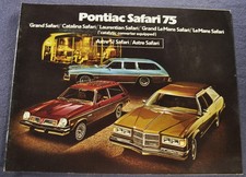 1975 Pontiac Safari Wagon Brochure Catalina LeMans Laurentian Astre Canadian