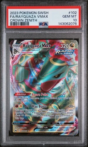2023 Pokemon Crown Zenith #102 Rayquaza Vmax PSA 10