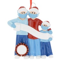 Survival Family of 3 4 5 6 Personalized Christmas Tree Ornament
