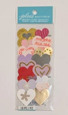 Pink & Gold Hearts Jolee's By You Mini Pack Of Scrapbooking Embellishments