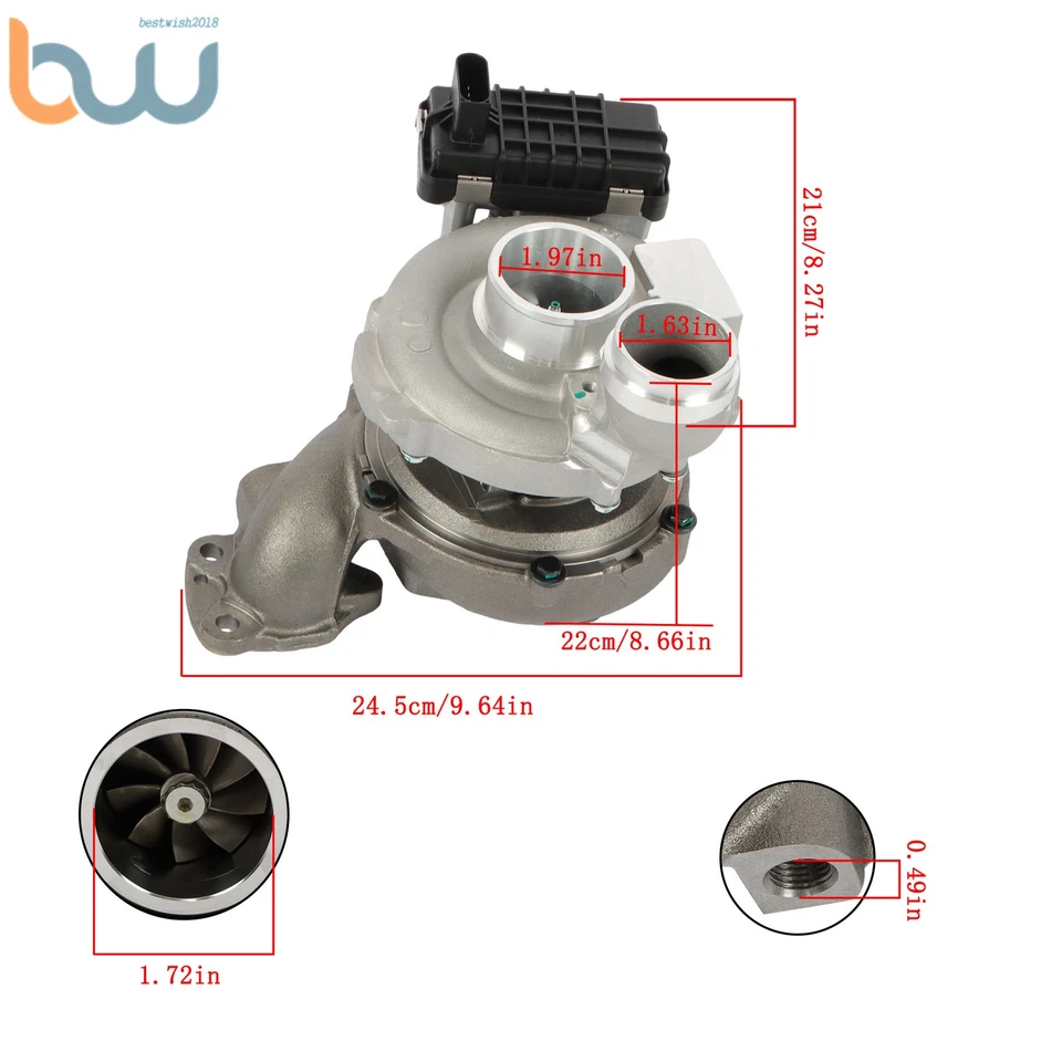 Turbo For Mercedes Benz GL350 GL320 E320 ML350 ML320 R320 3.0L OM642 2007-2014 - Image 4 of 4