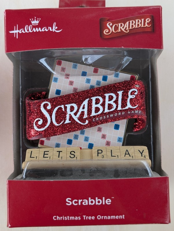 Hallmark 2018 Scrabble‘ Let’s Play’ Collectible Christmas Tree Ornament New seal