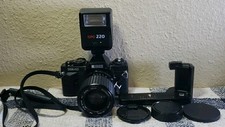 Ricoh XR-10 35mm SLR Camera Five Star 35-75mm Lens Ricoh Power Grip PG-4 Winder