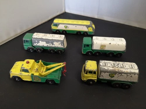 MATCHBOX LESNEY LOT OF FIVE 'BP' MODELS INC DODGE WRECK TRUCK--Y333